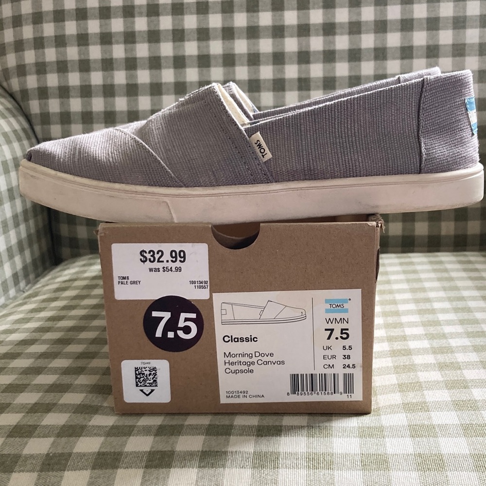 TOMS Morning Dove Canvas Slip-Ons